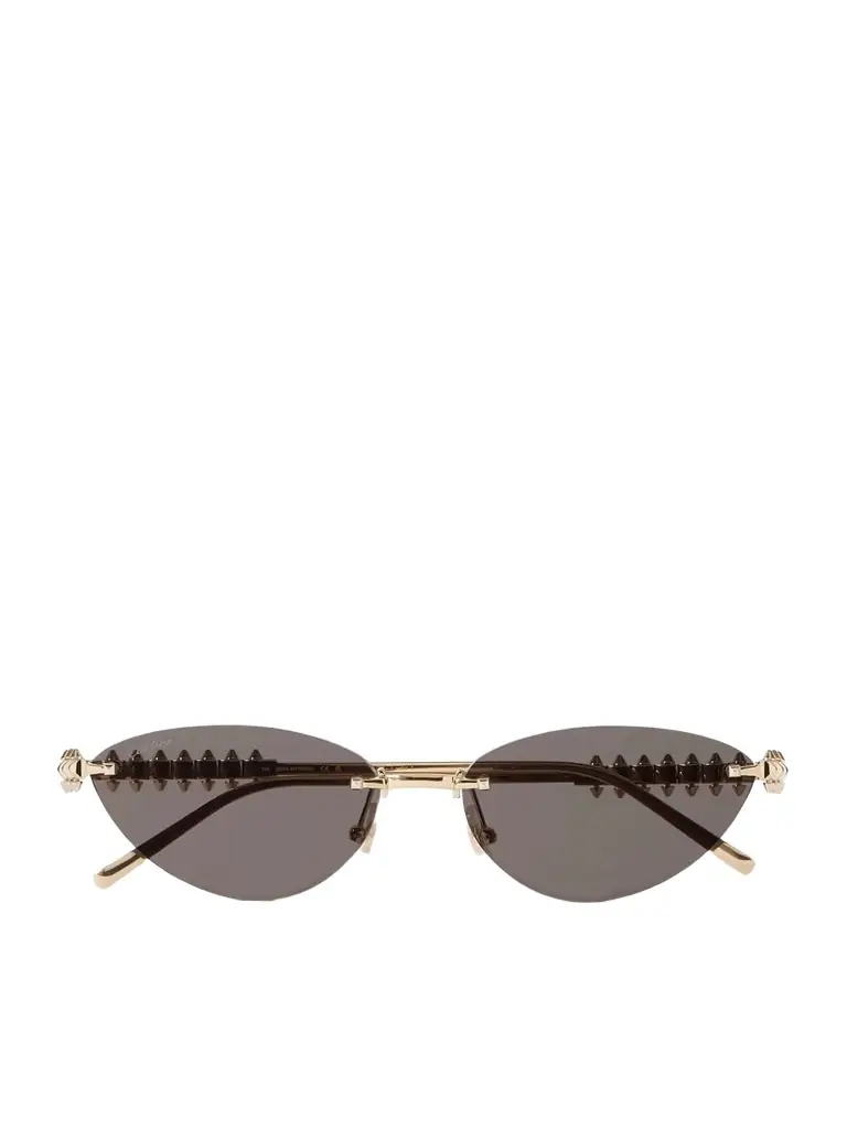 Cartier Eyewear Clash De Cartier Rimless Cat-eye Gold-tone Sunglasses - Women's Accessories