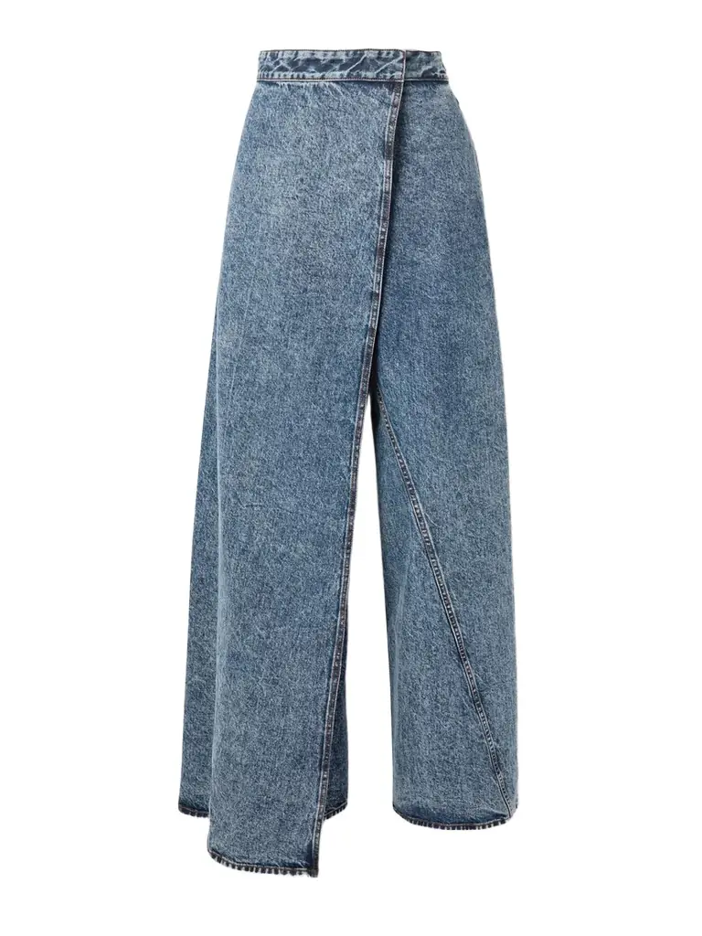 Alaïa Asymmetric Wide-leg Jeans