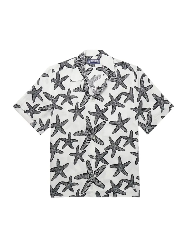 Vilebrequin Charli Camp-Collar Printed Linen Shirt - Men
