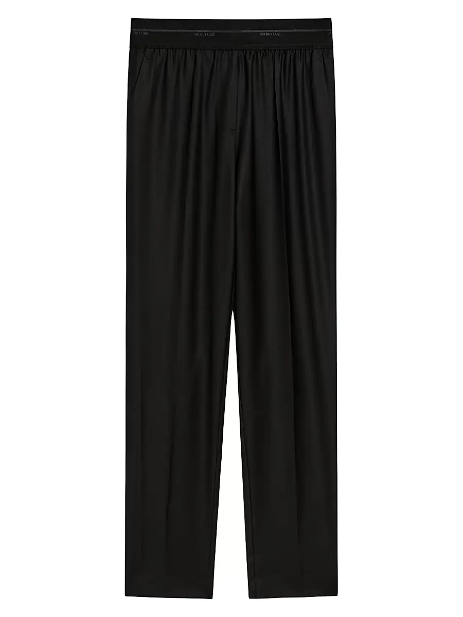 Helmut Lang Women's Tailored Wool Tapered Trousers - Black