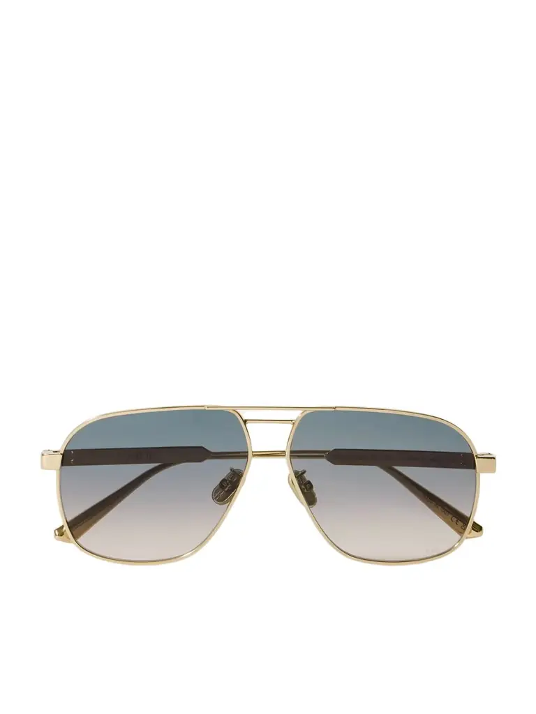 DIOR Eyewear Diorcannage A3u Aviator-style Rose Gold-tone Sunglasses