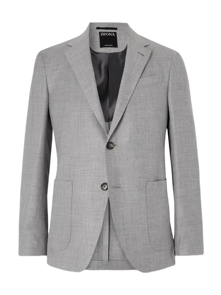 Zegna Riviera Slim-Fit Wool, Silk and Linen-Blend Suit Jacket - Men