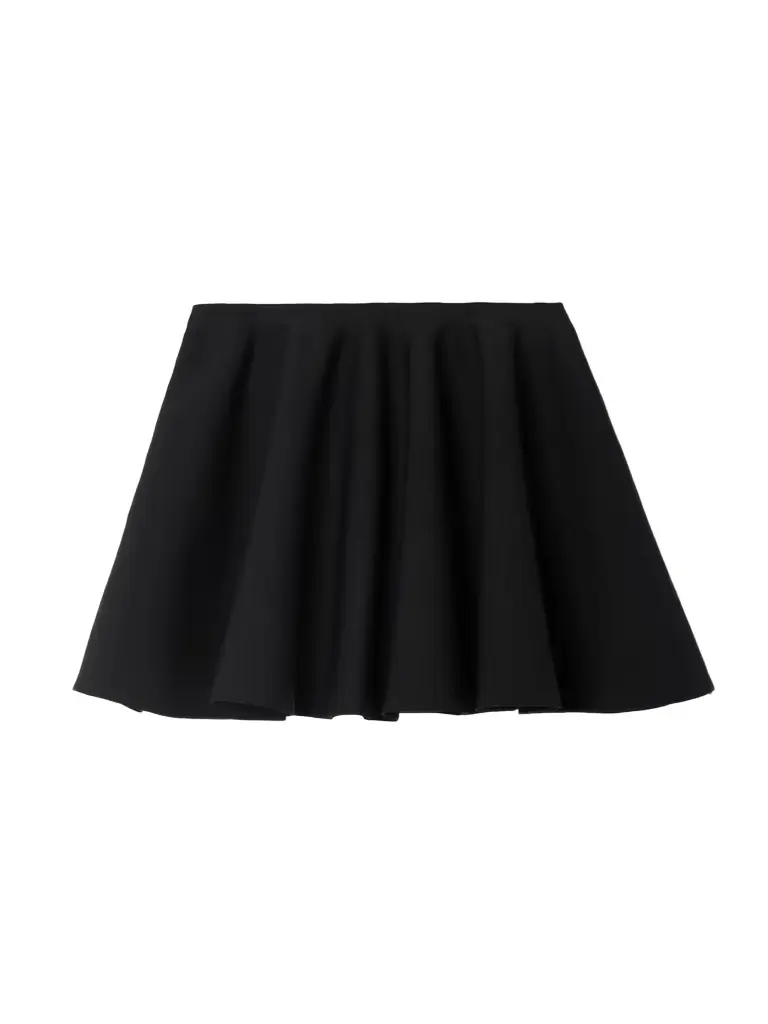 Alaïa Pleated Stretch-knit Mini Skirt