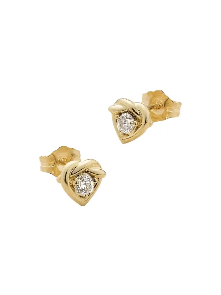 STONE AND STRAND Tie The Knot 10-karat Gold Diamond Earrings