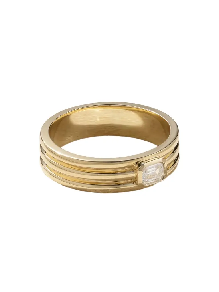 STONE AND STRAND Trio Ridge 14-karat Gold Diamond Ring