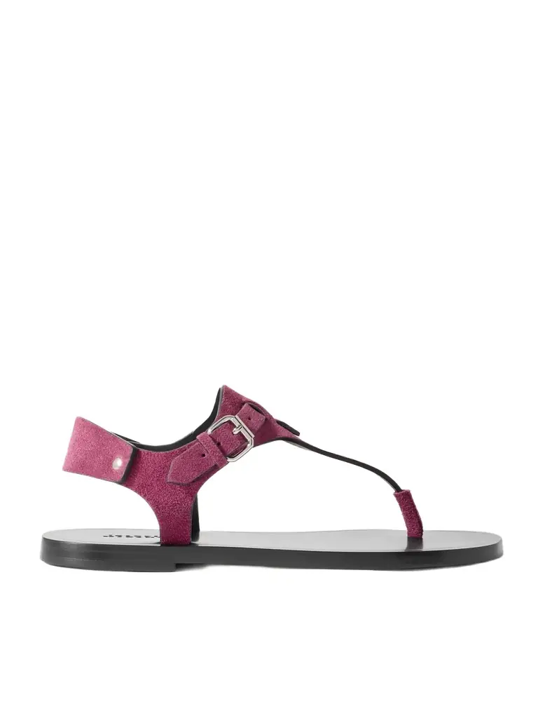Isabel Marant Akel Embellished Suede Sandals - Women's Shoes