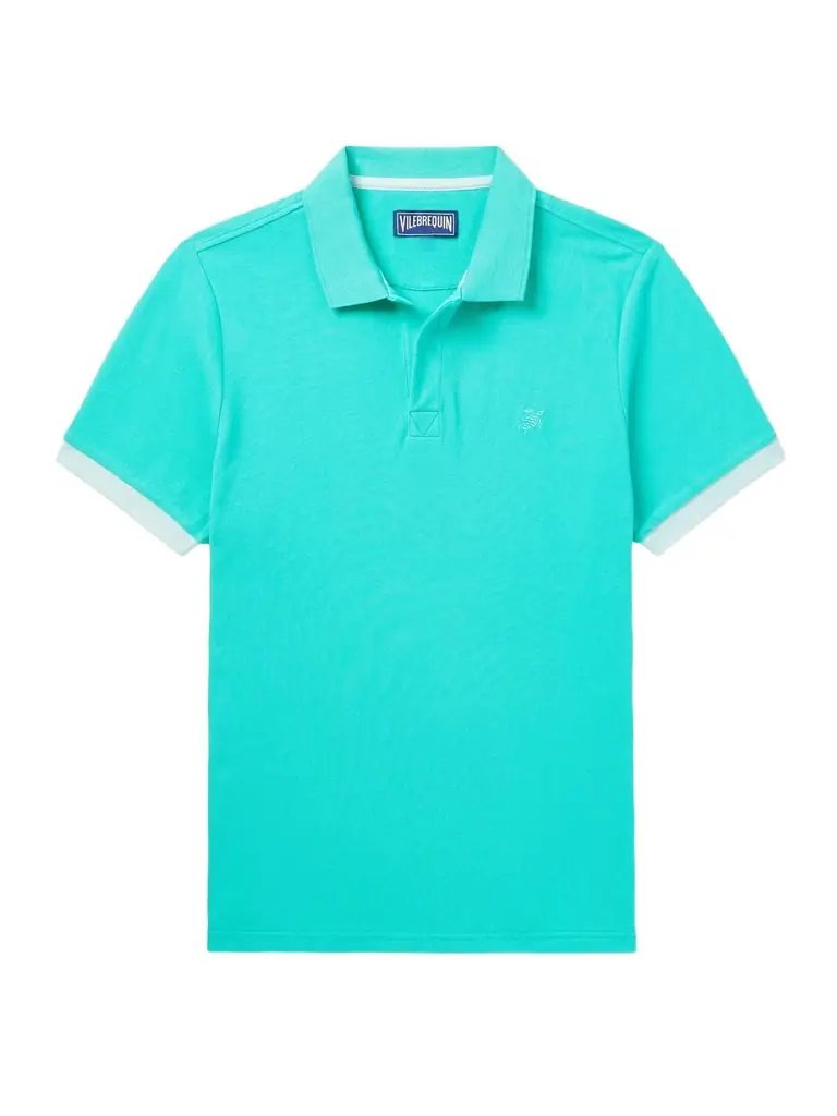 Vilebrequin Slim-Fit Logo-Embroidered Organic Cotton-Piqué Polo Shirt - Men
