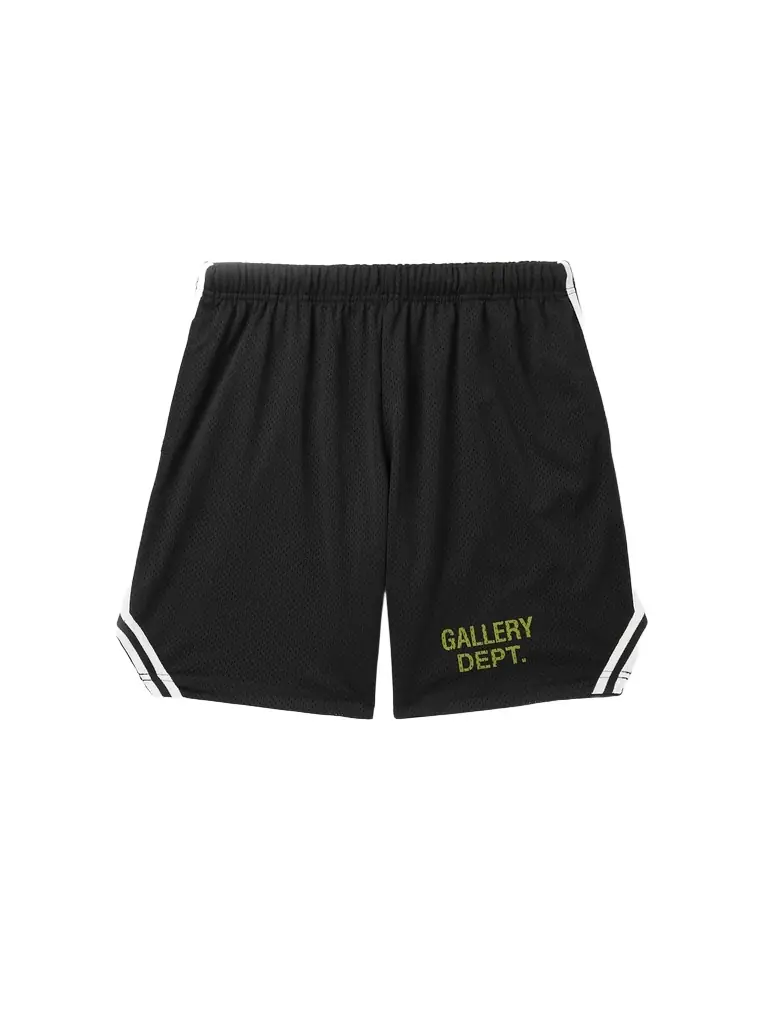 Gallery Dept. Venice Court Wide-Leg Logo-Print Webbing-Trimmed Mesh Shorts - Men