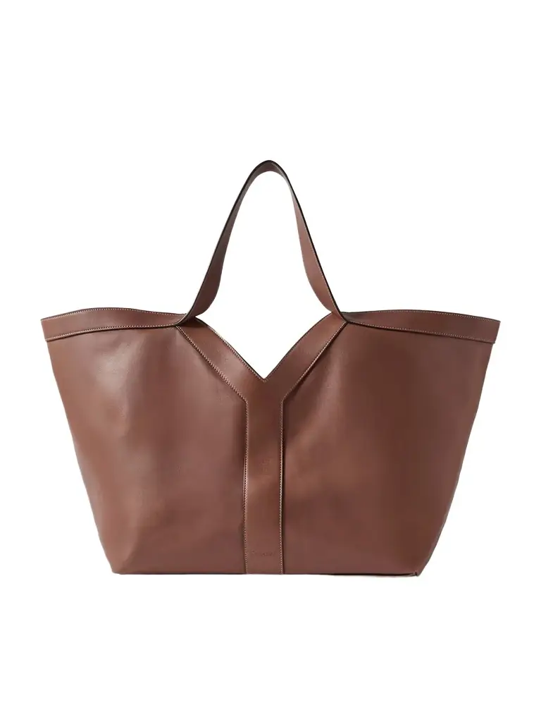 Y Leather Tote