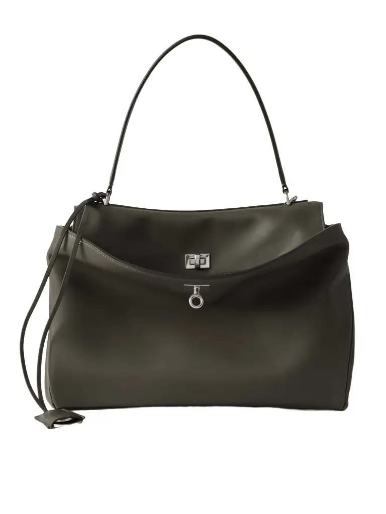 Balenciaga Rodeo Medium Leather Shoulder Bag