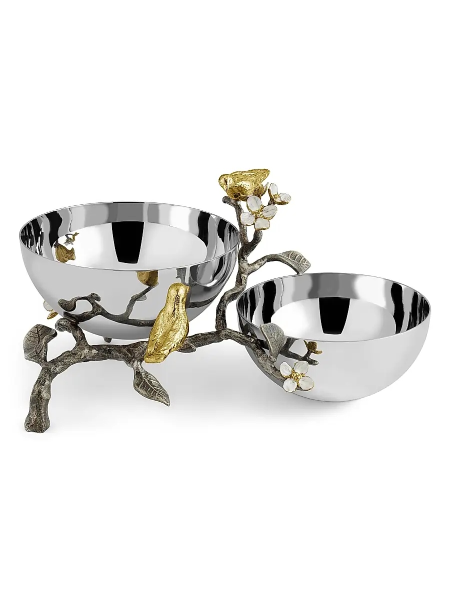 Michael Aram Lovebirds Double Dish