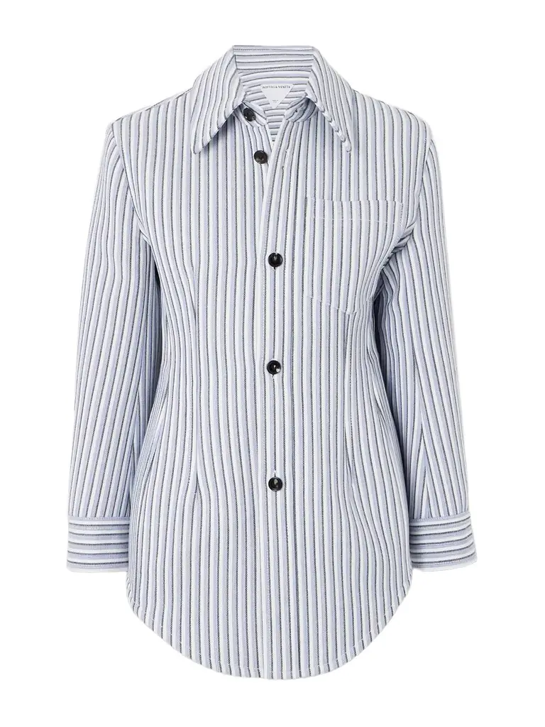 Bottega Veneta Striped Woven Jacket - Women's Clothing
