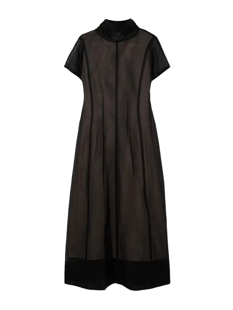 CARVEN Scarf-effect Cotton-organza Midi Dress - Women's Clothing