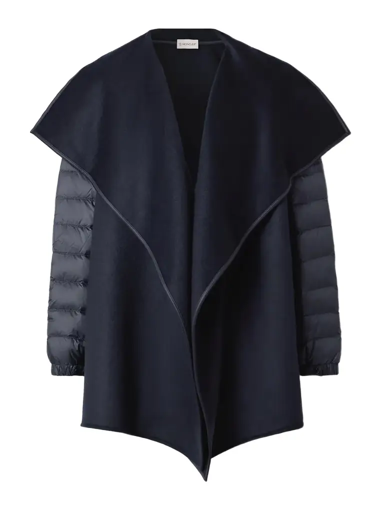 Moncler Wool-blend Felt And Quilted Shell Down Jacket