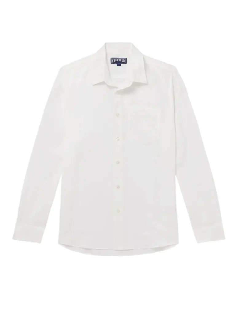 Vilebrequin Caroubis Cotton and Linen-Blend Gauze Shirt - Men