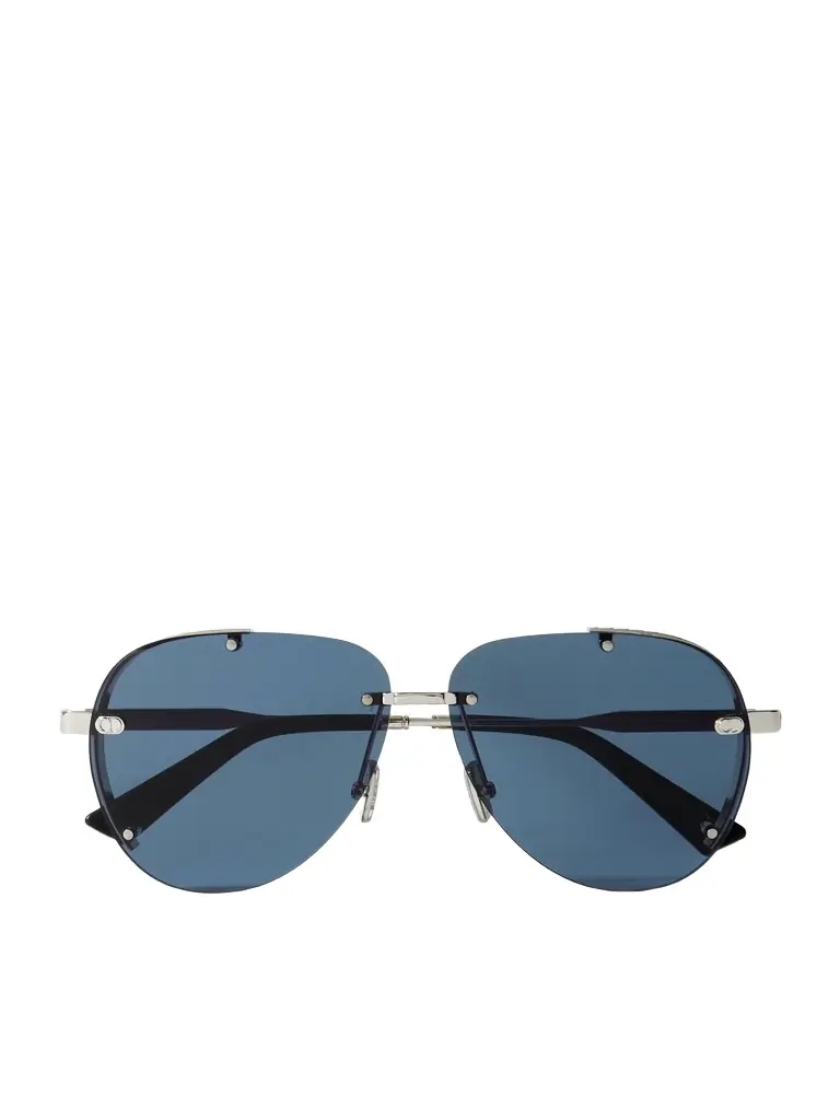 DIOR Eyewear NeoDior A1U Aviator-Style Silver-Tone Sunglasses - Men