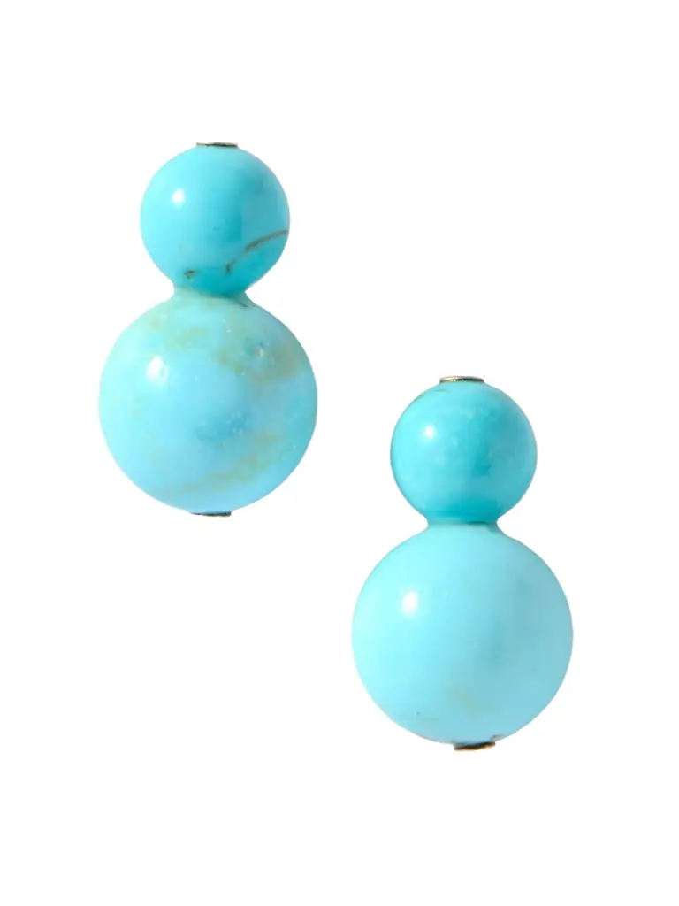 Jennifer Behr Cara Gold-tone Turquoise Earrings