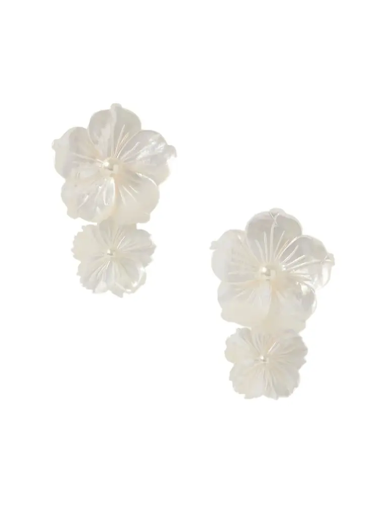 Jennifer Behr Geneva Mother-of-pearl, Gold-plated And Pearl Earrings