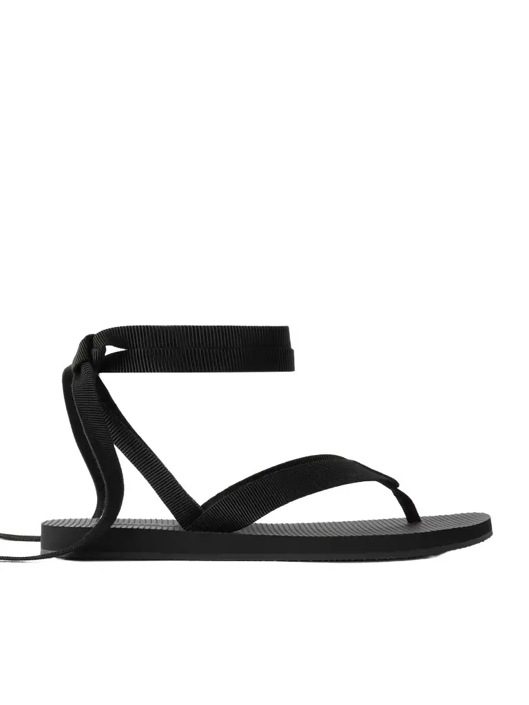 Dune Knot Cotton-blend Grosgrain Sandals
