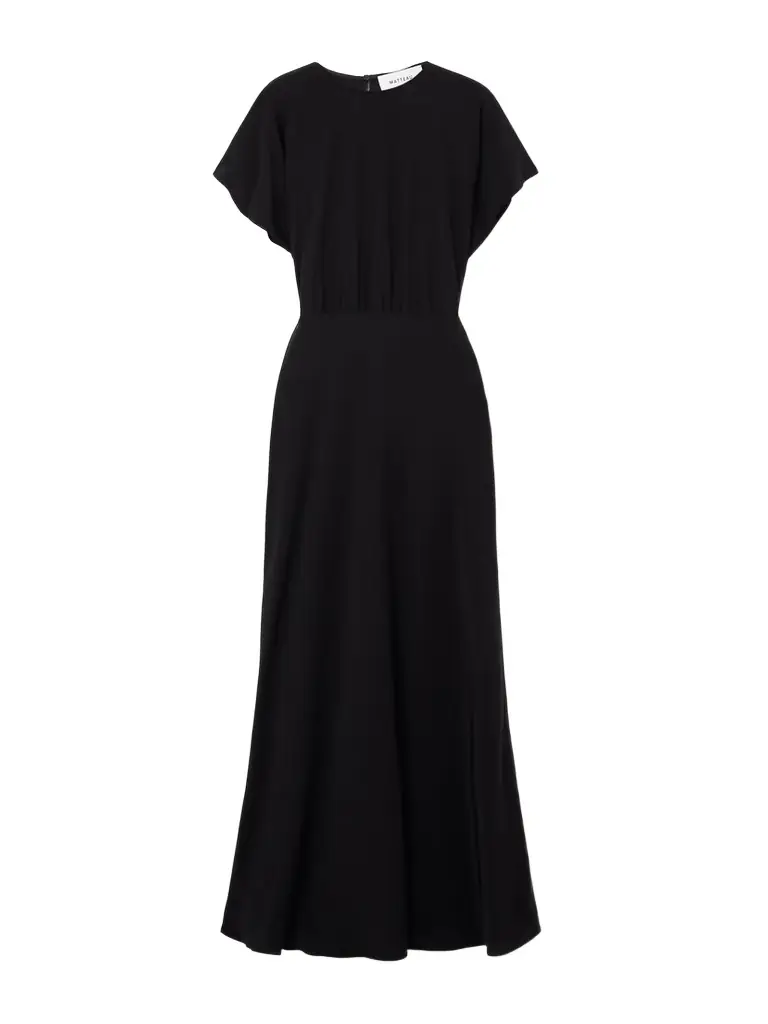 Matteau Gathered Silk Crepe De Chine Maxi Dress