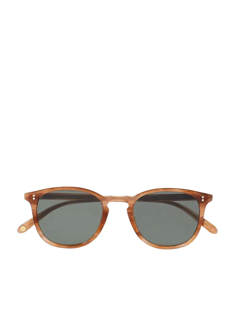 Garrett Leight California Optical Kinney Round-Frame Acetate Polarised Sunglasses - Men