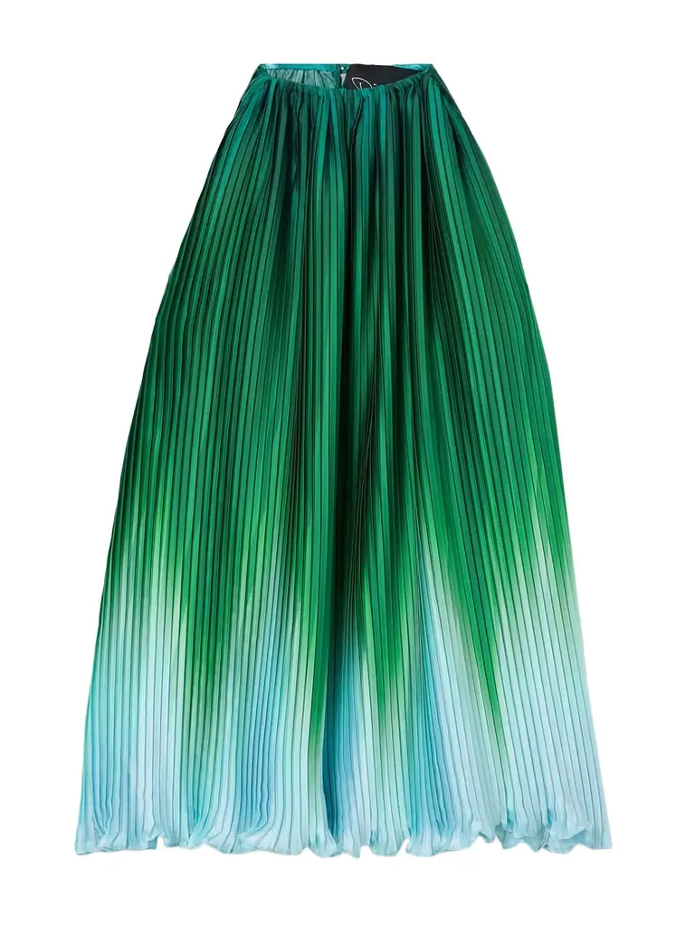 Dima Ayad Ombré Plissé-taffeta Halterneck Top