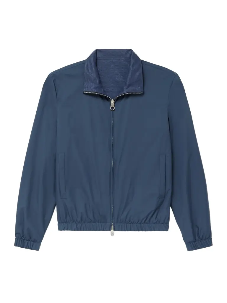 Loro Piana Reversible Storm System® Jersey and Twill Bomber Jacket - Men