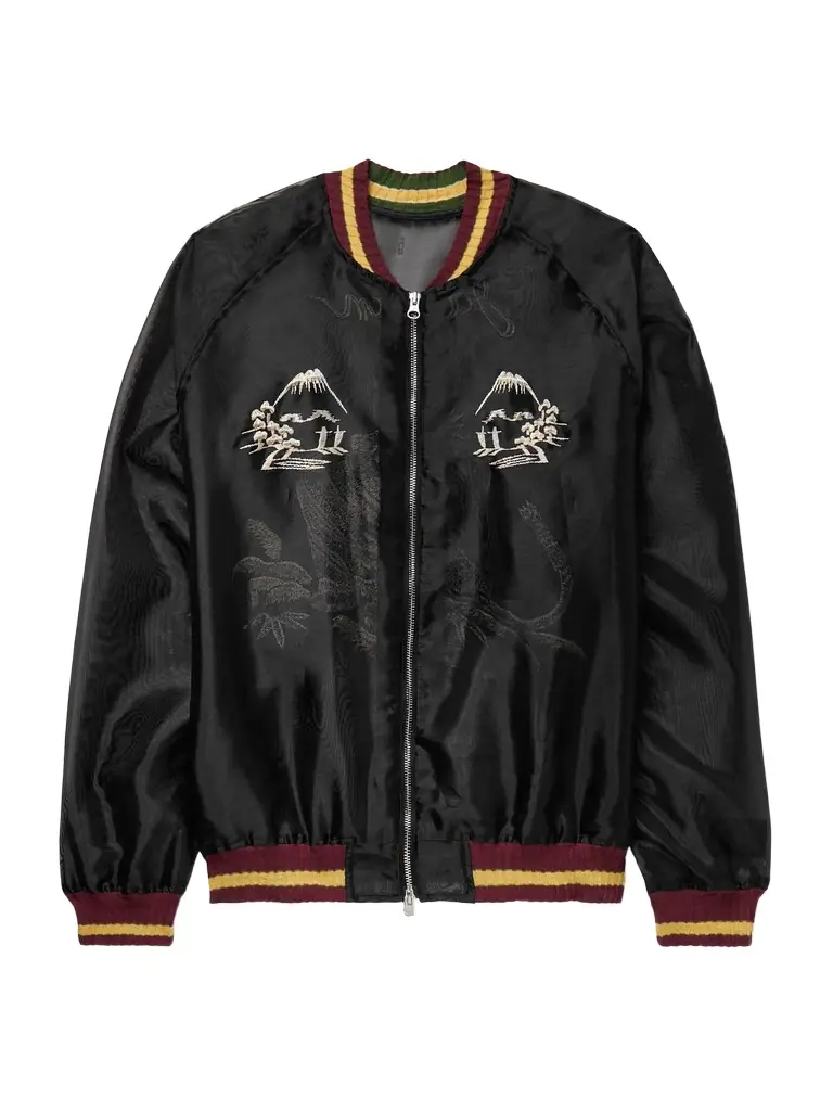 KAPITAL Souvenir Embroidered Organza Bomber Jacket - Men