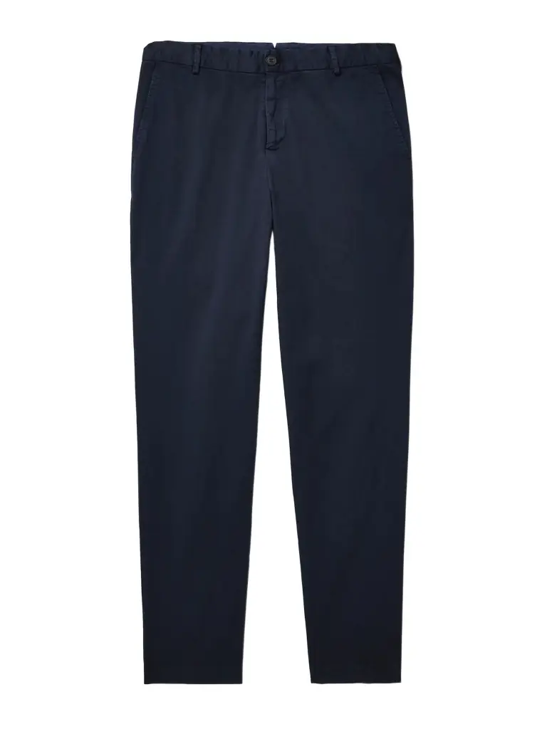 Sunspel Straight-Leg Garment-Dyed Cotton-Blend Twill Chinos - Men