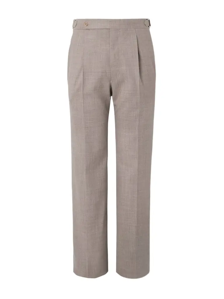 Stòffa Wide-Leg Pleated Wool Suit Trousers - Men