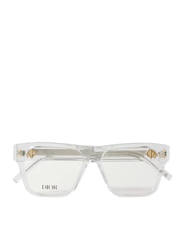 DIOR Eyewear CD DiamondO S6I Transparent Square Acetate Glasses - Men