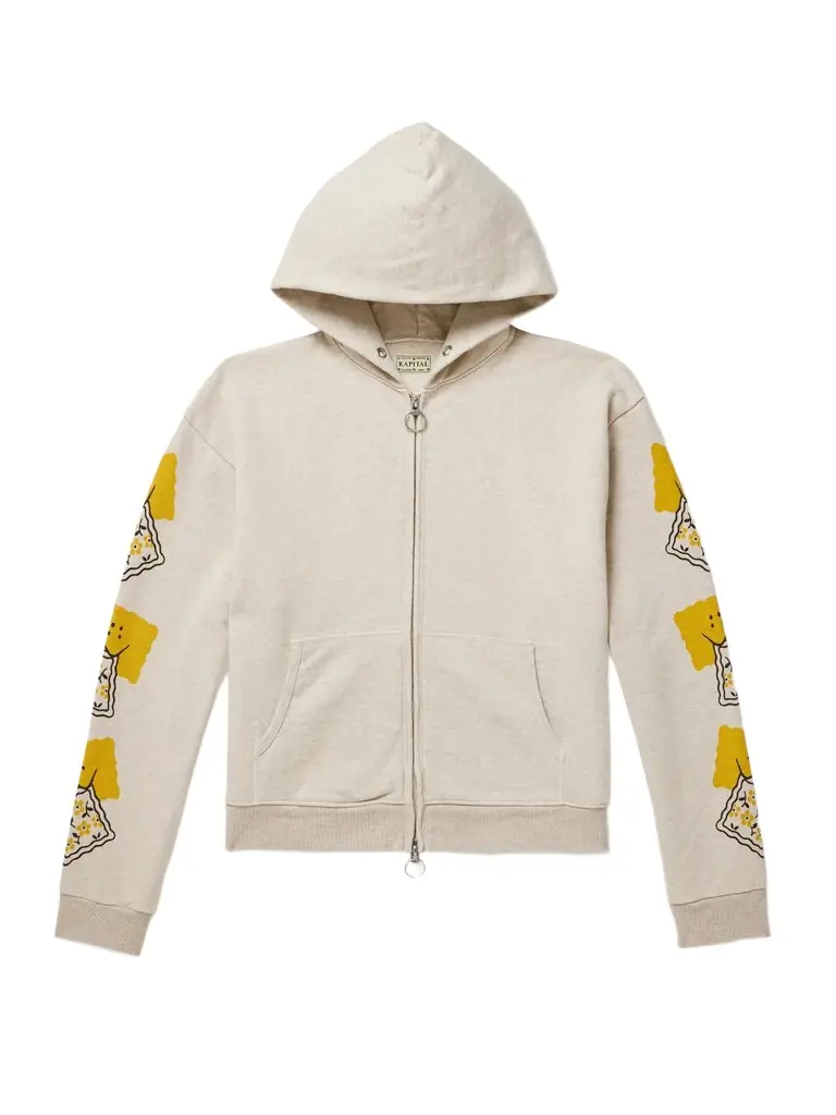 KAPITAL Printed Cotton-Jersey Zip-Up Hoodie - Men