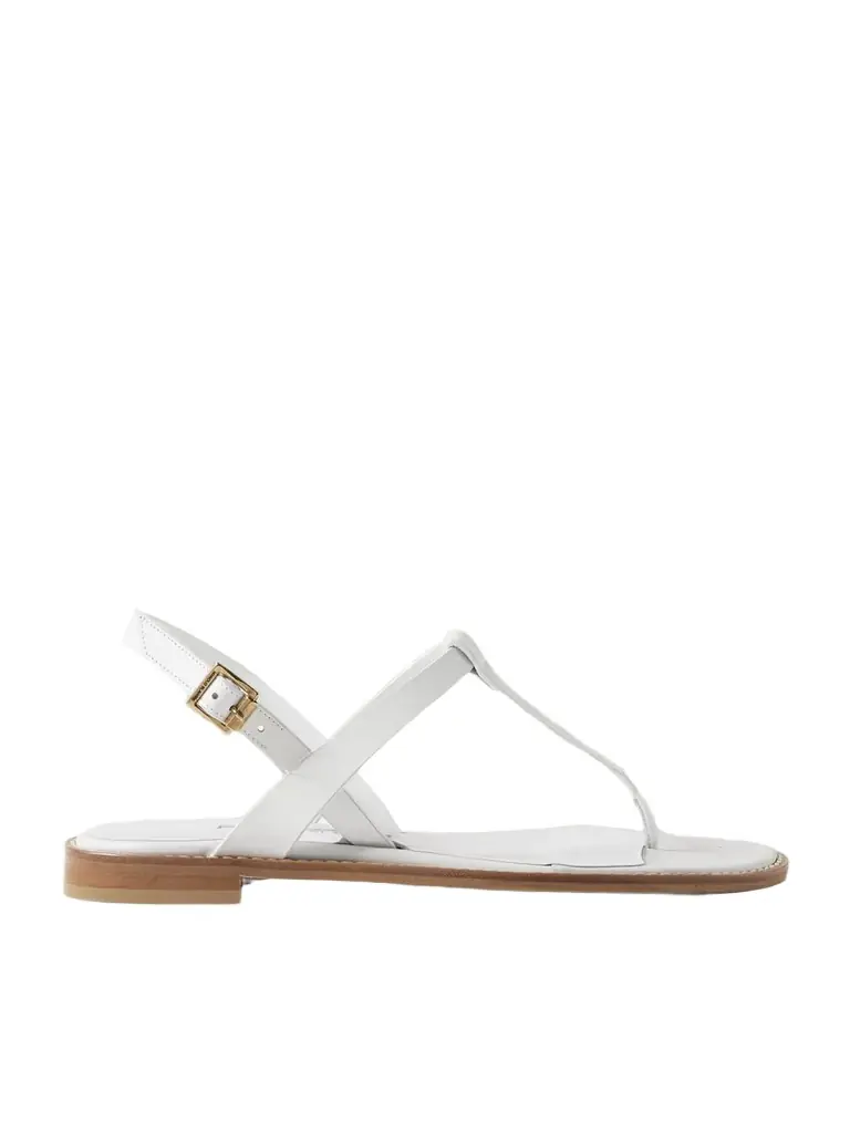 Manolo Blahnik Hata Leather Slingback Sandals