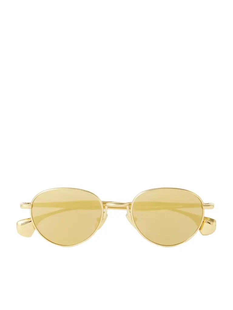Bottega Veneta Eyewear Round-frame Gold-tone Sunglasses - Women's Accessories