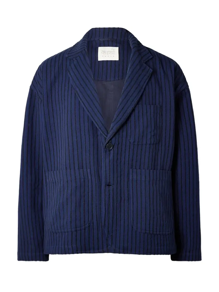Kardo Hugh 2.0 Unstructured Striped Cotton Suit Jacket - Men