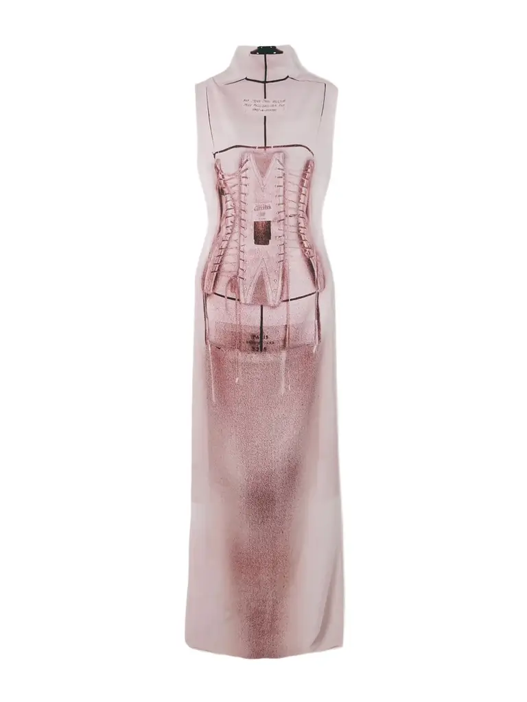 Jean Paul Gaultier Trompe L'oeil Printed Jersey Maxi Dress - Women's Clothing