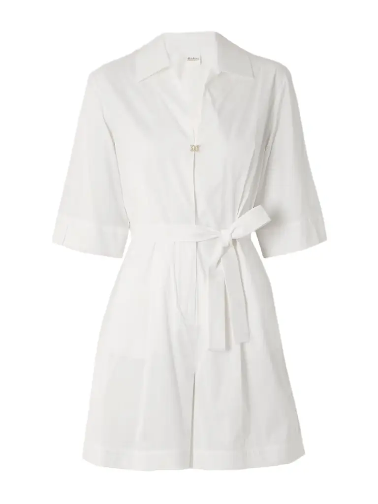 Max Mara Canard Cotton-blend Playsuit - Women's Clothing