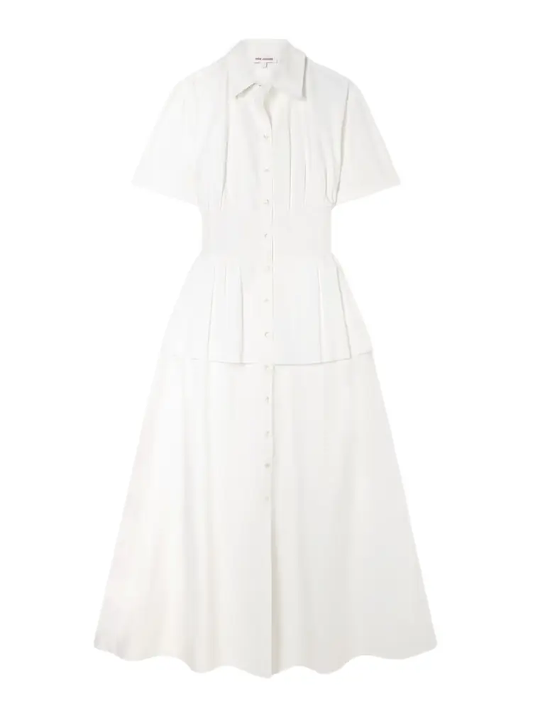 Rosie Assoulin Boogie Woogie Bugle Boy Cotton-poplin Maxi Shirt Dress