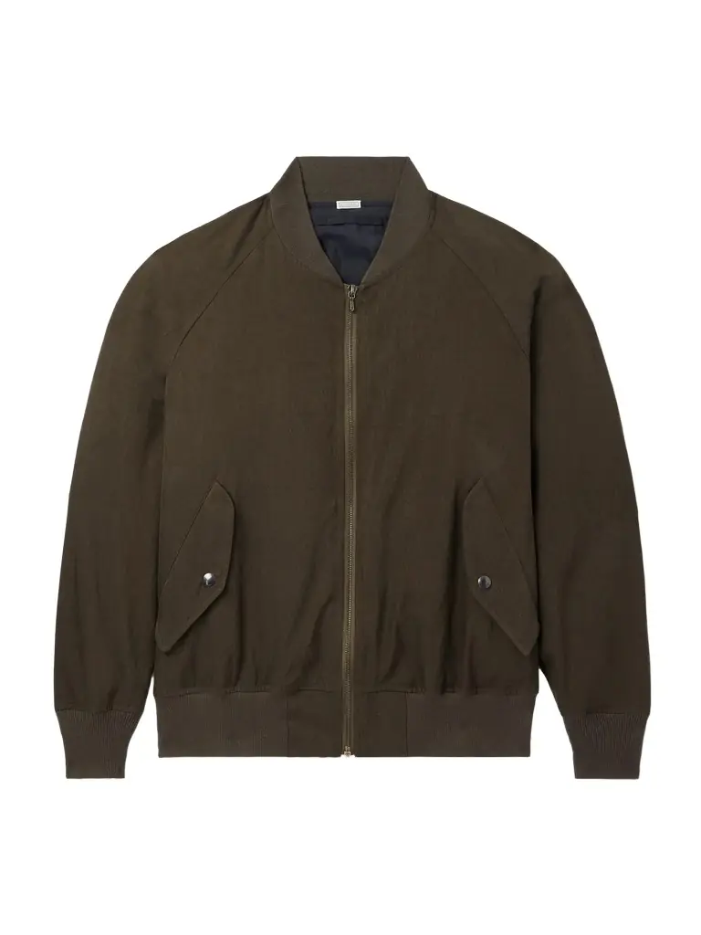 A.PRESSE Silk and Cotton-Blend Bomber Jacket - Men - Women's Clothing