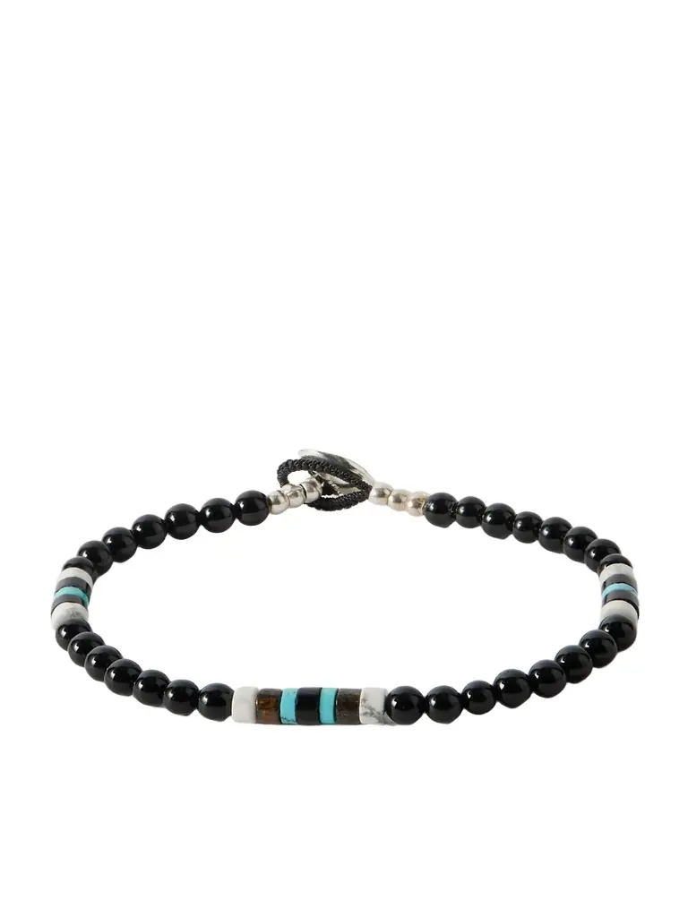 Mikia Sterling Silver ulti-Stone Beaded Braceleten - Women's Jewelry And Watches