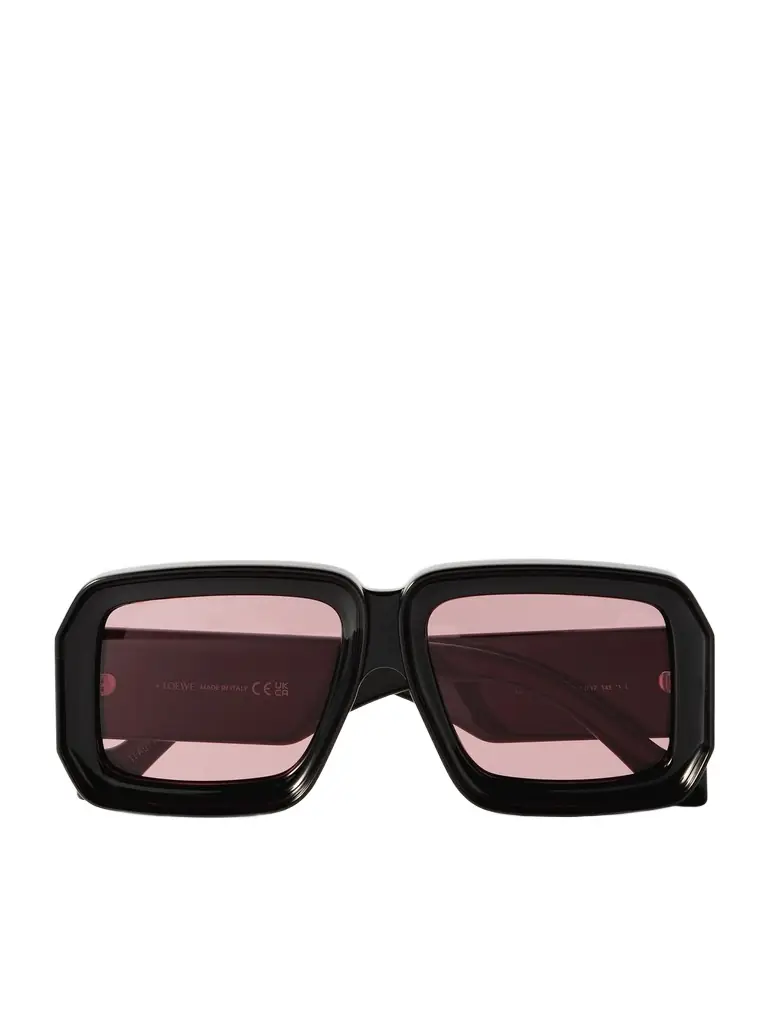 Loewe Paula's Ibiza Signature Black Mask Acetate Sunglasses - Men