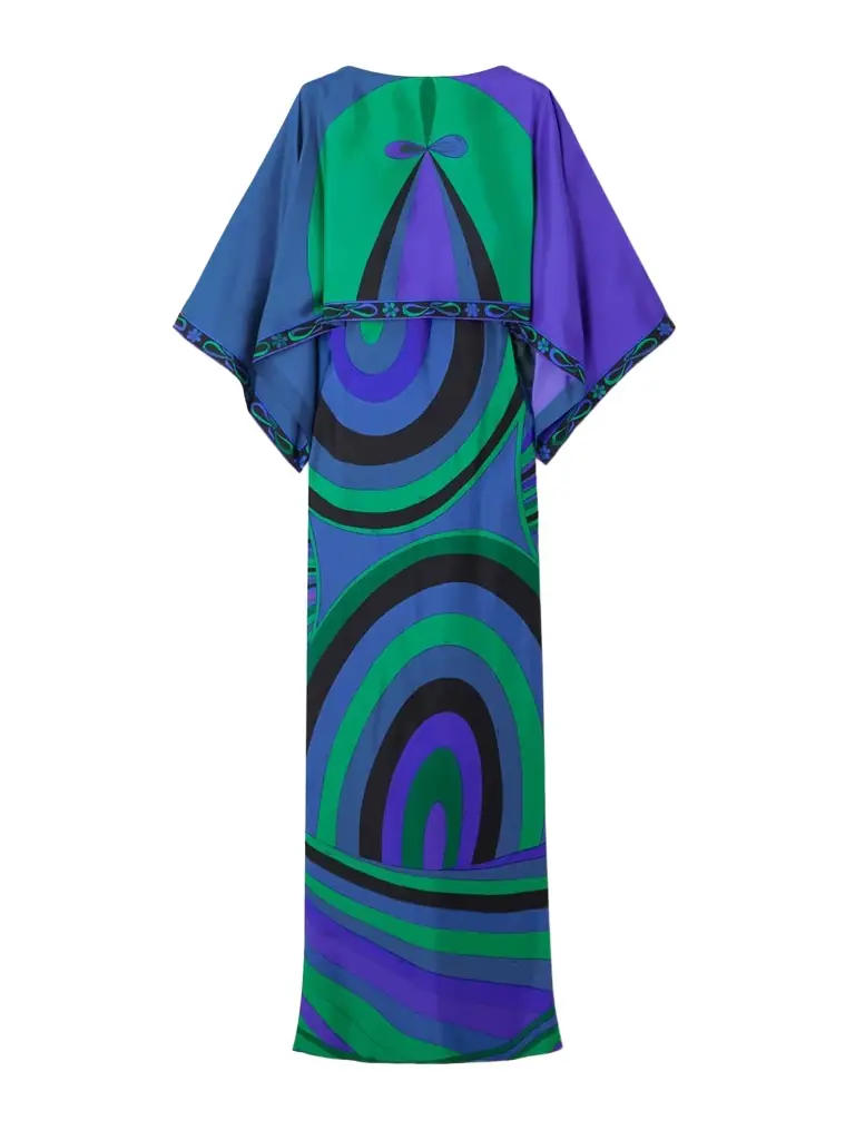 PUCCI Layered Printed Silk-twill Maxi Dress