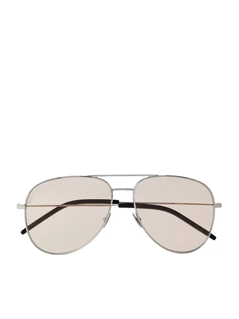 Saint Laurent Eyewear Classic 11 Aviator-style Silver-tone Sunglasses - Women's Accessories