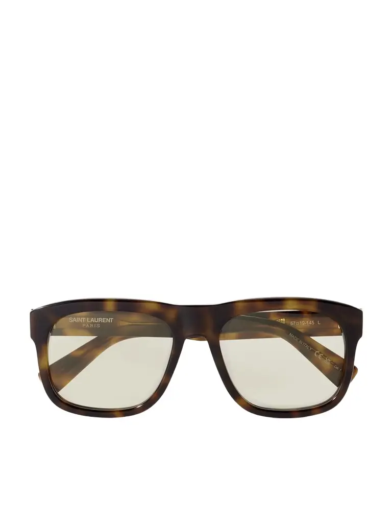 Saint Laurent Eyewear Square-frame Tortoiseshell Acetate Sunglasses