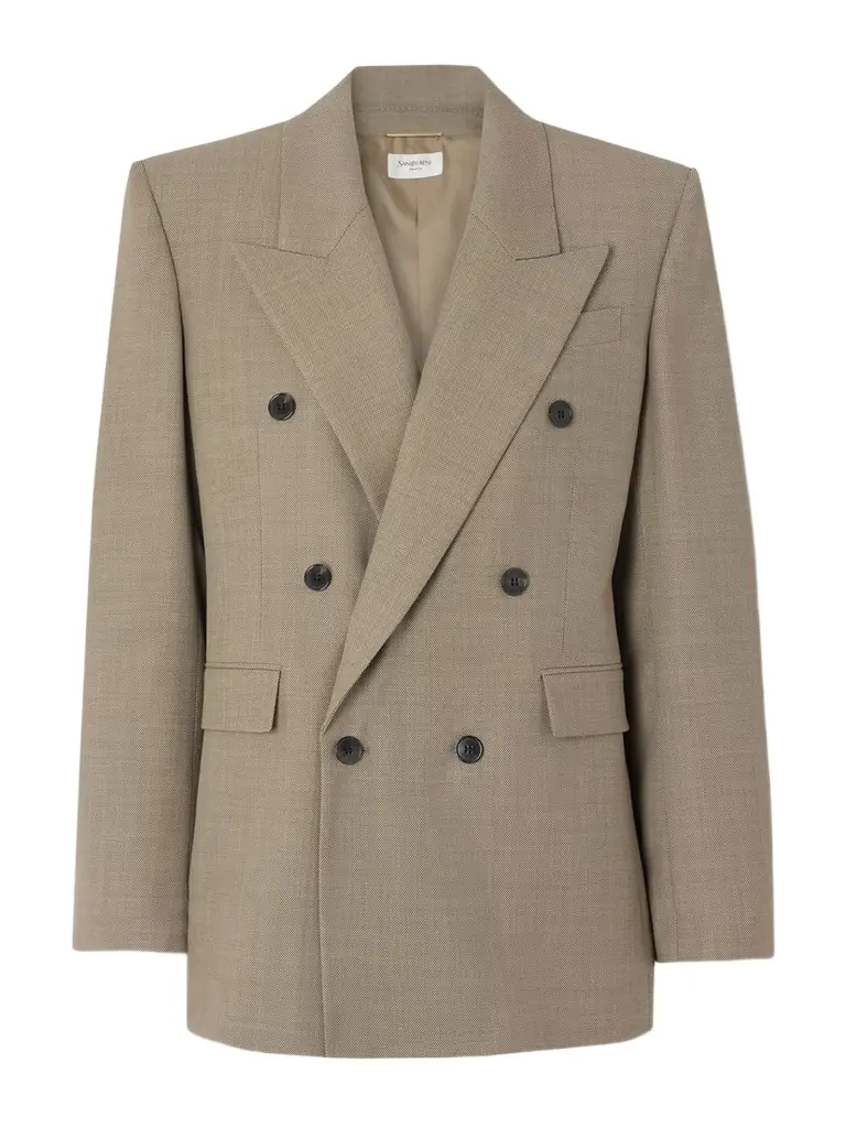 Saint Laurent Double-breasted Wool Suit Jacket