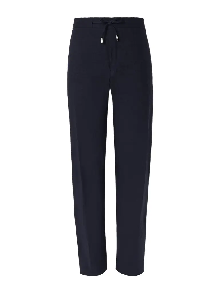 MR P. James Straight-Leg Linen Drawstring Trousers - Men