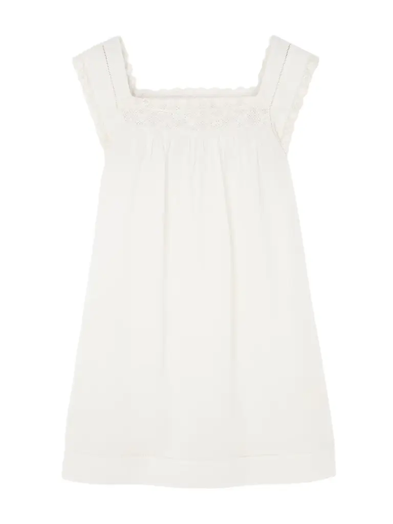 DÔEN Almadia Crochet-trimmed Ramie Mini Dress