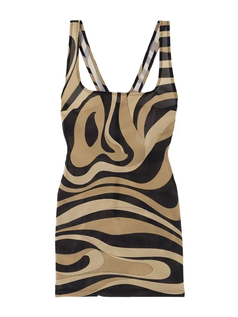 PUCCI Marmo Printed Stretch-mesh Mini Dress