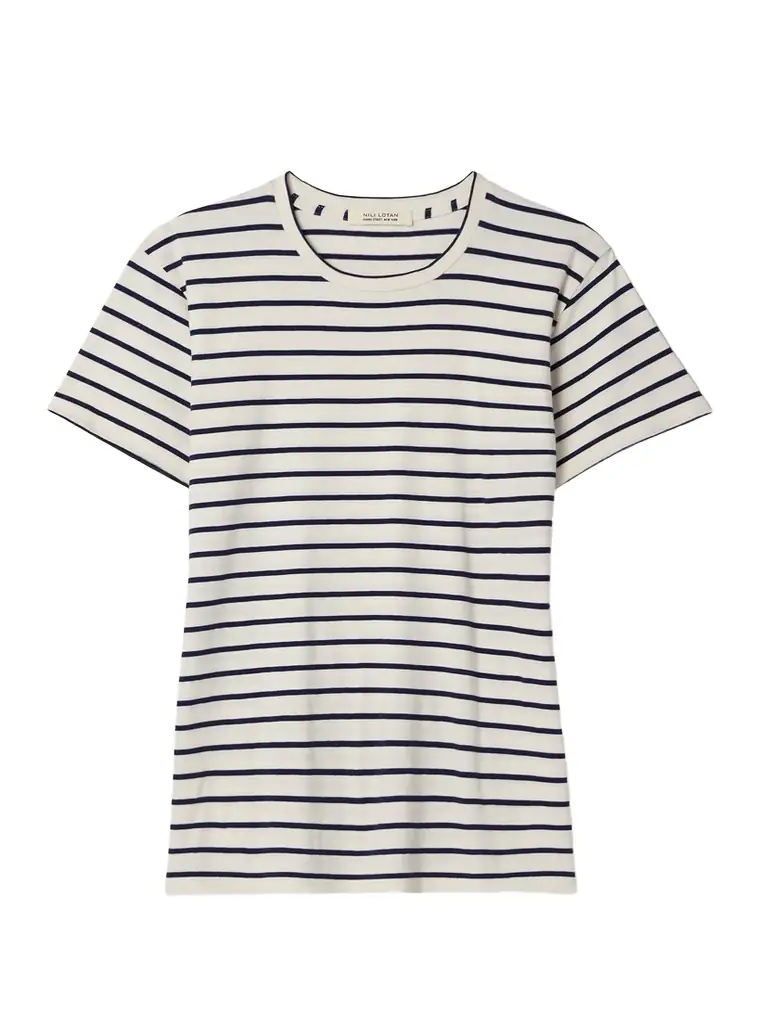 Nili Lotan Lana Striped Cotton-jersey T-shirt