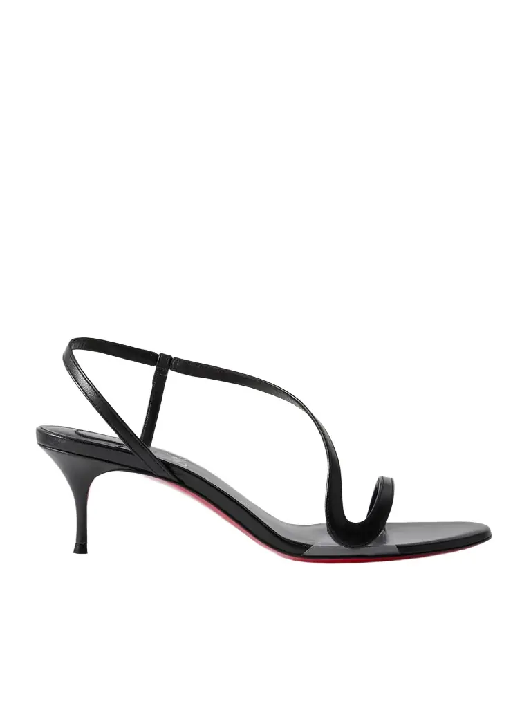 Christian Louboutin Rosalie 55 Leather And Pvc Slingback Sandals